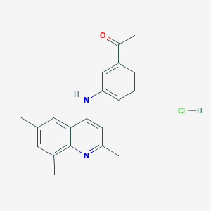 molecular formula C20H21ClN2O B5117674 1-{3-[(2,6,8-trimethyl-4-quinolinyl)amino]phenyl}ethanone hydrochloride 