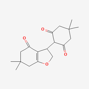 molecular formula C18H24O4 B5117714 2-(6,6-dimethyl-4-oxo-2,3,4,5,6,7-hexahydro-1-benzofuran-3-yl)-5,5-dimethyl-1,3-cyclohexanedione CAS No. 6049-53-2