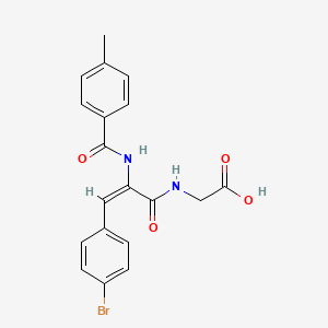 molecular formula C19H17BrN2O4 B5117723 N-{3-(4-bromophenyl)-2-[(4-methylbenzoyl)amino]acryloyl}glycine 