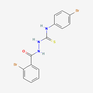 molecular formula C14H11Br2N3OS B5117726 2-(2-bromobenzoyl)-N-(4-bromophenyl)hydrazinecarbothioamide 