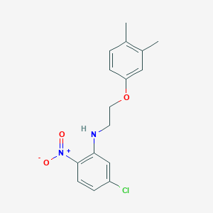 molecular formula C16H17ClN2O3 B5117746 (5-chloro-2-nitrophenyl)[2-(3,4-dimethylphenoxy)ethyl]amine 