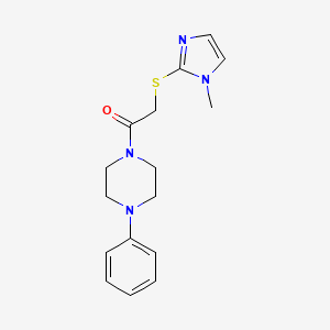 molecular formula C16H20N4OS B5117749 1-{[(1-methyl-1H-imidazol-2-yl)thio]acetyl}-4-phenylpiperazine 