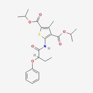 molecular formula C23H29NO6S B5117777 diisopropyl 3-methyl-5-[(2-phenoxybutanoyl)amino]-2,4-thiophenedicarboxylate 