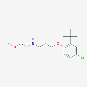 molecular formula C16H26ClNO2 B5117783 3-(2-tert-butyl-4-chlorophenoxy)-N-(2-methoxyethyl)-1-propanamine 