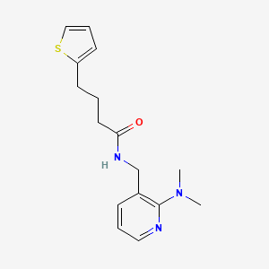 molecular formula C16H21N3OS B5117808 N-{[2-(dimethylamino)-3-pyridinyl]methyl}-4-(2-thienyl)butanamide 
