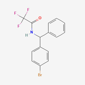 molecular formula C15H11BrF3NO B5117812 N-[(4-bromophenyl)(phenyl)methyl]-2,2,2-trifluoroacetamide 