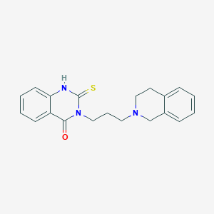 molecular formula C20H21N3OS B5117833 3-[3-(3,4-dihydro-2(1H)-isoquinolinyl)propyl]-2-thioxo-2,3-dihydro-4(1H)-quinazolinone 