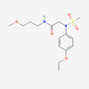 molecular formula C15H24N2O5S B5117850 N~2~-(4-ethoxyphenyl)-N~1~-(3-methoxypropyl)-N~2~-(methylsulfonyl)glycinamide 
