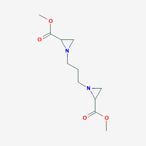 molecular formula C11H18N2O4 B5117855 dimethyl 1,1'-(1,3-propanediyl)di(2-aziridinecarboxylate) 