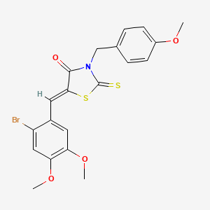 molecular formula C20H18BrNO4S2 B5117863 5-(2-bromo-4,5-dimethoxybenzylidene)-3-(4-methoxybenzyl)-2-thioxo-1,3-thiazolidin-4-one 