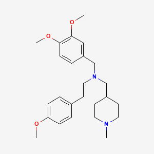 molecular formula C25H36N2O3 B5117875 (3,4-dimethoxybenzyl)[2-(4-methoxyphenyl)ethyl][(1-methyl-4-piperidinyl)methyl]amine 