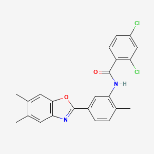 molecular formula C23H18Cl2N2O2 B5117927 2,4-dichloro-N-[5-(5,6-dimethyl-1,3-benzoxazol-2-yl)-2-methylphenyl]benzamide 