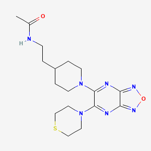 molecular formula C17H25N7O2S B5117933 N-(2-{1-[6-(4-thiomorpholinyl)[1,2,5]oxadiazolo[3,4-b]pyrazin-5-yl]-4-piperidinyl}ethyl)acetamide 