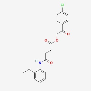 molecular formula C20H20ClNO4 B5117953 2-(4-chlorophenyl)-2-oxoethyl 4-[(2-ethylphenyl)amino]-4-oxobutanoate 