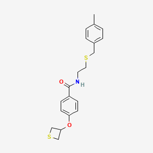 molecular formula C20H23NO2S2 B5117967 N-{2-[(4-methylbenzyl)thio]ethyl}-4-(3-thietanyloxy)benzamide 
