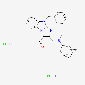 molecular formula C30H36Cl2N4O B5118001 1-(2-{[1-adamantyl(methyl)amino]methyl}-9-benzyl-9H-imidazo[1,2-a]benzimidazol-3-yl)ethanone dihydrochloride 