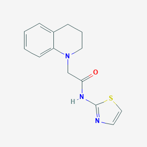 molecular formula C14H15N3OS B511803 2-(3,4-dihydro-1(2H)-quinolinyl)-N-(1,3-thiazol-2-yl)acetamide CAS No. 885440-34-6