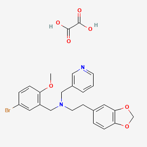 molecular formula C25H25BrN2O7 B5118053 [2-(1,3-benzodioxol-5-yl)ethyl](5-bromo-2-methoxybenzyl)(3-pyridinylmethyl)amine oxalate 