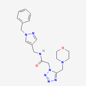 molecular formula C19H24N8O2 B5118063 N-[(1-benzyl-1H-pyrazol-4-yl)methyl]-2-[5-(4-morpholinylmethyl)-1H-tetrazol-1-yl]acetamide 
