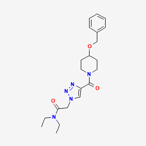 molecular formula C21H29N5O3 B5118066 2-(4-{[4-(benzyloxy)-1-piperidinyl]carbonyl}-1H-1,2,3-triazol-1-yl)-N,N-diethylacetamide 