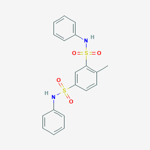molecular formula C19H18N2O4S2 B5118070 4-methyl-N,N'-diphenyl-1,3-benzenedisulfonamide 