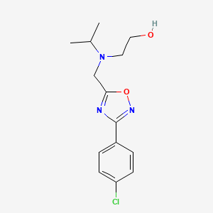 molecular formula C14H18ClN3O2 B5118085 2-[{[3-(4-chlorophenyl)-1,2,4-oxadiazol-5-yl]methyl}(isopropyl)amino]ethanol 