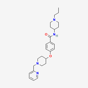 molecular formula C26H36N4O2 B5118113 N-(1-propyl-4-piperidinyl)-4-{[1-(2-pyridinylmethyl)-4-piperidinyl]oxy}benzamide 
