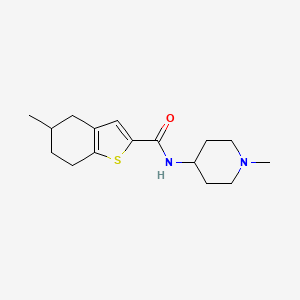 molecular formula C16H24N2OS B5118178 5-methyl-N-(1-methyl-4-piperidinyl)-4,5,6,7-tetrahydro-1-benzothiophene-2-carboxamide 