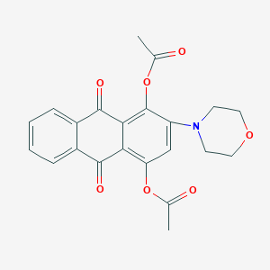 molecular formula C22H19NO7 B5118183 2-(4-morpholinyl)-9,10-dioxo-9,10-dihydroanthracene-1,4-diyl diacetate 