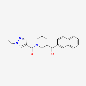 molecular formula C22H23N3O2 B5118187 {1-[(1-ethyl-1H-pyrazol-4-yl)carbonyl]-3-piperidinyl}(2-naphthyl)methanone 