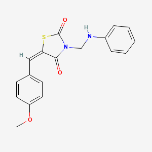 molecular formula C18H16N2O3S B5118191 3-(anilinomethyl)-5-(4-methoxybenzylidene)-1,3-thiazolidine-2,4-dione 