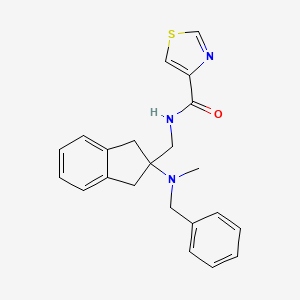 molecular formula C22H23N3OS B5118196 N-({2-[benzyl(methyl)amino]-2,3-dihydro-1H-inden-2-yl}methyl)-1,3-thiazole-4-carboxamide 