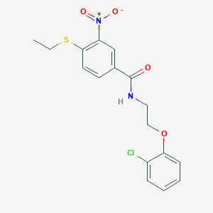 molecular formula C17H17ClN2O4S B5118204 N-[2-(2-chlorophenoxy)ethyl]-4-(ethylthio)-3-nitrobenzamide 