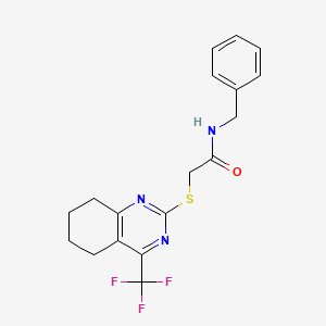 molecular formula C18H18F3N3OS B5118211 N-benzyl-2-{[4-(trifluoromethyl)-5,6,7,8-tetrahydro-2-quinazolinyl]thio}acetamide 