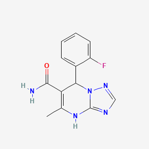 molecular formula C13H12FN5O B5118273 7-(2-fluorophenyl)-5-methyl-4,7-dihydro[1,2,4]triazolo[1,5-a]pyrimidine-6-carboxamide 