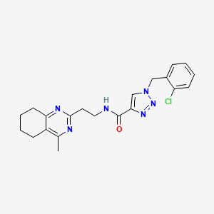 molecular formula C21H23ClN6O B5118294 1-(2-chlorobenzyl)-N-[2-(4-methyl-5,6,7,8-tetrahydro-2-quinazolinyl)ethyl]-1H-1,2,3-triazole-4-carboxamide 