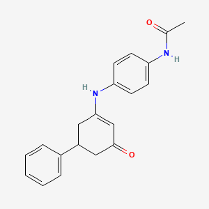 molecular formula C20H20N2O2 B5118303 N-{4-[(3-oxo-5-phenyl-1-cyclohexen-1-yl)amino]phenyl}acetamide 