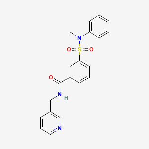 molecular formula C20H19N3O3S B5118344 3-{[methyl(phenyl)amino]sulfonyl}-N-(3-pyridinylmethyl)benzamide 