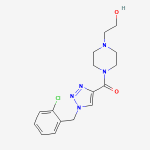molecular formula C16H20ClN5O2 B5118371 2-(4-{[1-(2-chlorobenzyl)-1H-1,2,3-triazol-4-yl]carbonyl}-1-piperazinyl)ethanol 
