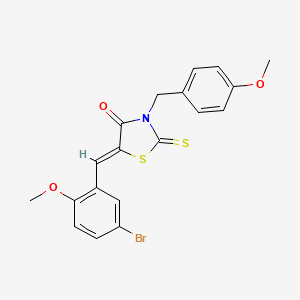 molecular formula C19H16BrNO3S2 B5118376 5-(5-bromo-2-methoxybenzylidene)-3-(4-methoxybenzyl)-2-thioxo-1,3-thiazolidin-4-one 