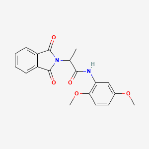 molecular formula C19H18N2O5 B5118395 N-(2,5-dimethoxyphenyl)-2-(1,3-dioxo-1,3-dihydro-2H-isoindol-2-yl)propanamide 