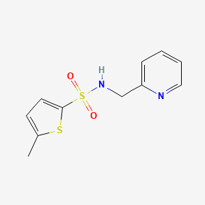 molecular formula C11H12N2O2S2 B5118425 5-methyl-N-(2-pyridinylmethyl)-2-thiophenesulfonamide 