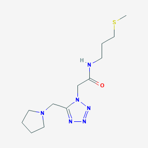 N-[3-(methylthio)propyl]-2-[5-(1-pyrrolidinylmethyl)-1H-tetrazol-1-yl]acetamide