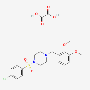 molecular formula C21H25ClN2O8S B5118472 1-[(4-chlorophenyl)sulfonyl]-4-(2,3-dimethoxybenzyl)piperazine oxalate 
