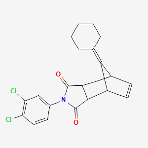 molecular formula C21H19Cl2NO2 B5118499 10-cyclohexylidene-4-(3,4-dichlorophenyl)-4-azatricyclo[5.2.1.0~2,6~]dec-8-ene-3,5-dione 