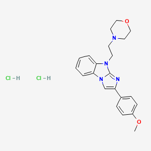 molecular formula C22H26Cl2N4O2 B5118504 2-(4-methoxyphenyl)-9-[2-(4-morpholinyl)ethyl]-9H-imidazo[1,2-a]benzimidazole dihydrochloride 