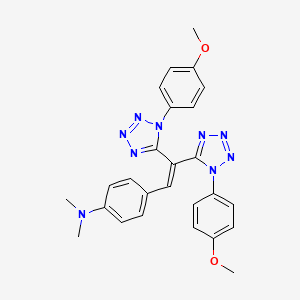 molecular formula C26H25N9O2 B5118515 (4-{2,2-bis[1-(4-methoxyphenyl)-1H-tetrazol-5-yl]vinyl}phenyl)dimethylamine 