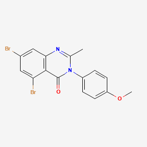 molecular formula C16H12Br2N2O2 B5118539 5,7-dibromo-3-(4-methoxyphenyl)-2-methyl-4(3H)-quinazolinone 
