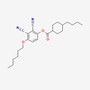molecular formula C25H34N2O3 B5118552 2,3-dicyano-4-(hexyloxy)phenyl 4-butylcyclohexanecarboxylate 