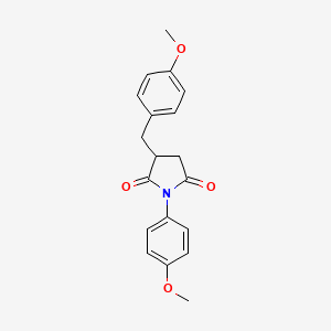 molecular formula C19H19NO4 B5118564 3-(4-methoxybenzyl)-1-(4-methoxyphenyl)-2,5-pyrrolidinedione 